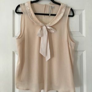 LC Lauren Conrad Tank Blouse with Tie